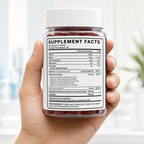 Supplement Facts label held in hand